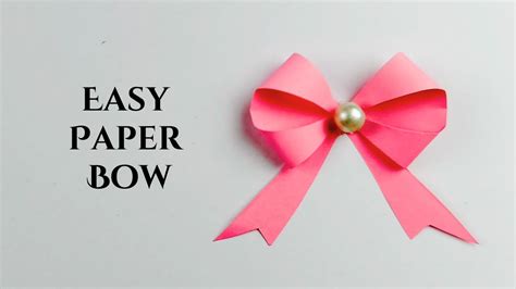 How To Make A Paper Bow Easy Origami Bow For Beginners Diy Paper