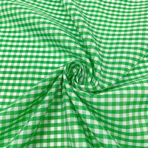 Kelly Green Gingham Wide Square Fabric Wide Etsy