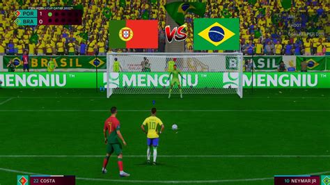 Portugal 🆚 Brazil Final World Cup 2022 Penalty Shootout Ronaldo 🆚 Neymar Fifa23 Gameplay