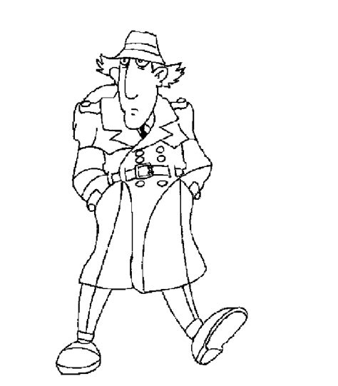 Colouring Pages Inspector Gadget Clip Art Library