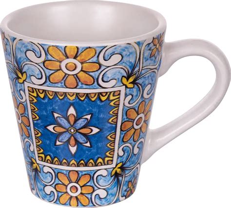 Galileo Set Tazzine Caff Ml In Stoneware Sicilia