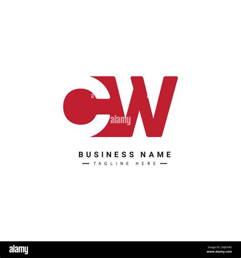 Initial Letter Cw Logo Minimal Business Logo For Alphabet C And W