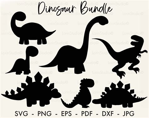 Dinosaur Bundle Svg Dinosaur Svg Dinosaur Clipart Dinosaur Png Etsy