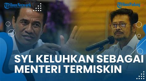 Syl Keluhkan Sebagai Menteri Termiskin Sedangkan Mentan Amran Tak