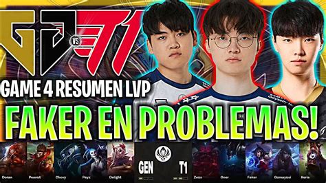 FAKER SE PUEDE METER EN PROBLEMAS CON T1 GEN Vs T1 GAME 4 MSI