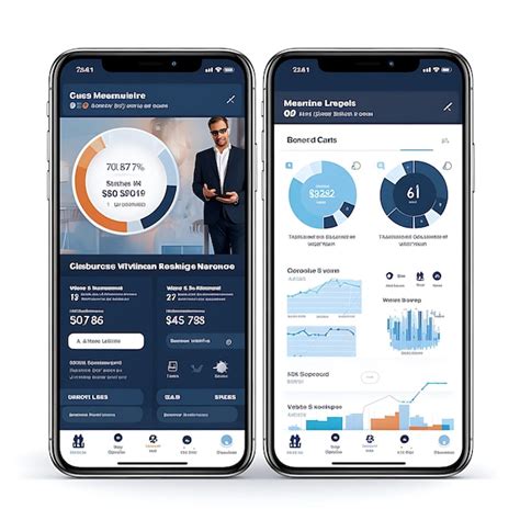 Premium Ai Image Mobile App Layout Design Of Investment Advisor