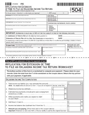 Fillable Online Tax Ok Oklahoma Form Oklahoma Tax Commission