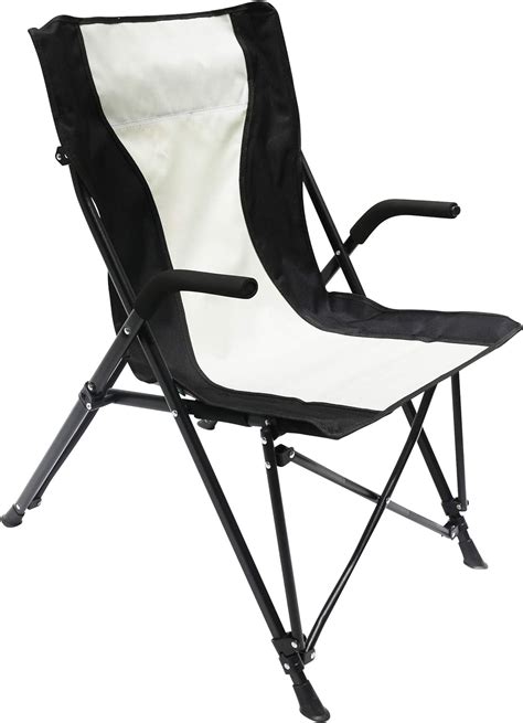 Homecall Chaise De Camping Pliable Noir Blanc Cr Me Amazon Fr