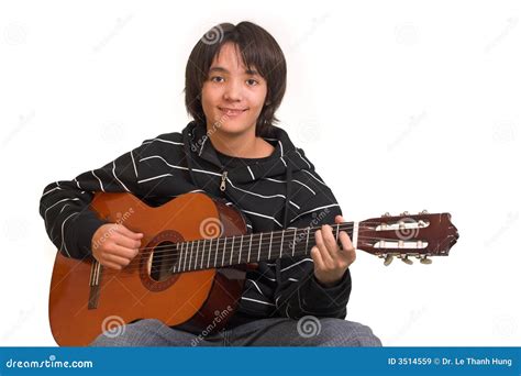 Junge Der Gitarre Spielt Stockbild Bild Von Jungen Mann 3514559