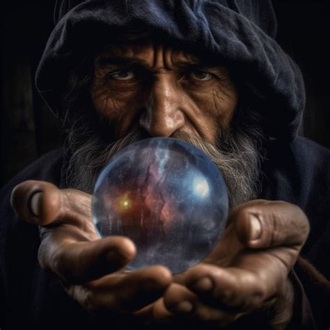 Wizard Holding Crystal Ball