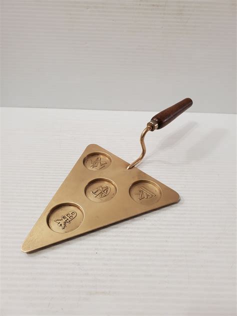 MASONIC TROWEL Ceremonial Drink Tray Stylized As Trowel Vintage