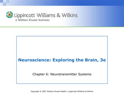 Chapter Neurotransmitter Systems