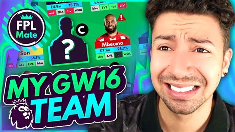 Fpl Gw16 Team Selection Selling Mbeumo ⚠️ Gameweek 16 Squad For Fantasy Premier League 2023