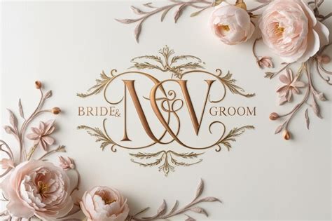 Elegant Initials For Wedding Monograms Premium Ai Generated Image