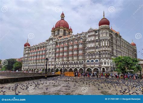 The Taj Mahal Palace Hotel In Mumbai India Along With Visitor And