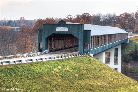 The Smolengulf Bridge Is A Covered Bridge Across The Ashtabula River