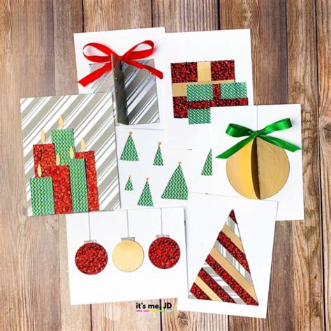 Easy DIY Christmas Cards Using Patterned Paper It S Me JD