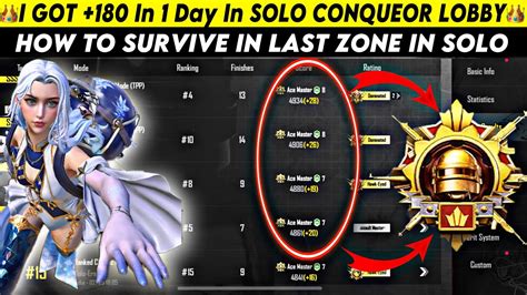 🇮🇳day 14 How To Get High Plus In Solo Bgmi Solo Conqueror Rankpush Tips Youtube