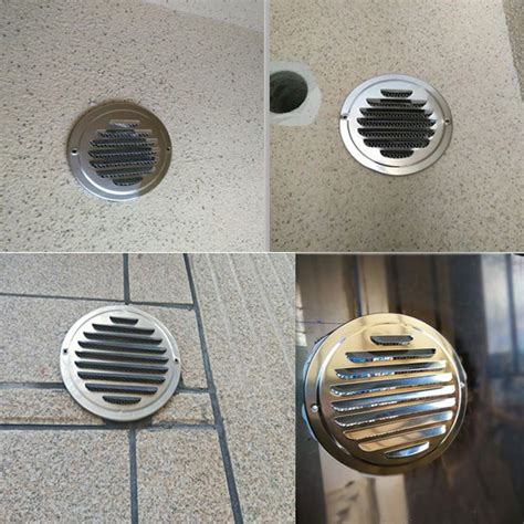 Stainless Steel Exterior Wall Air Vent Grille Round Ducting Ventilation