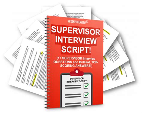 Supervisor Interview Script 17 Interview Questions And Answers