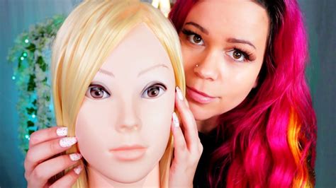 Asmr Personal Attention Face Touching Hair Brushing And Scalp Massage On Doll Head Inaudible