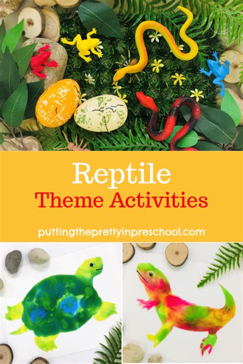 Reptile Themed Art Science Small World And Pretend Play Activities For Early Learners Topics