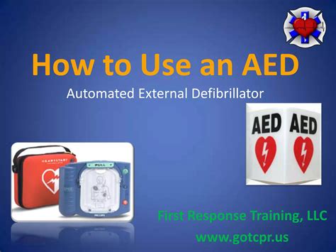 How To Use An Automated External Defibrillator Aed Ppt