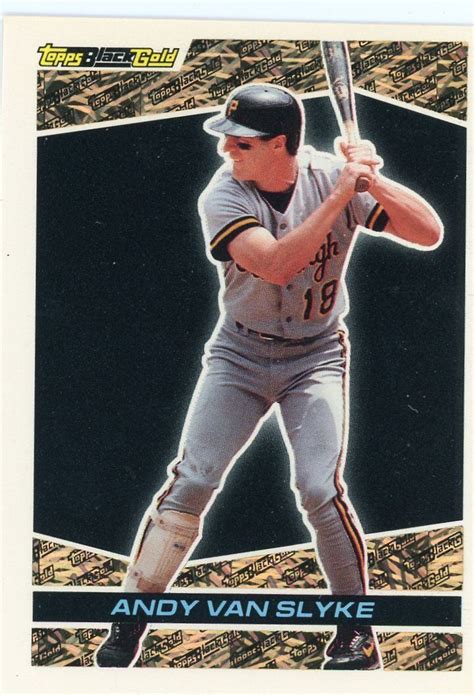 Topps Andy Van Slyke Black Gold Pittsburgh Pirates Ebay