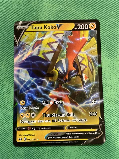 Tapu Koko V Battle Styles Nm Full Art Ultra Rare Pokemon Card