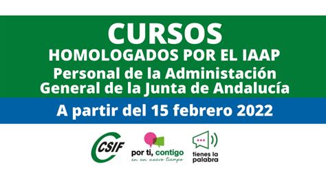 Csif Cursos Homologados Por El Iaap Para Personal De La