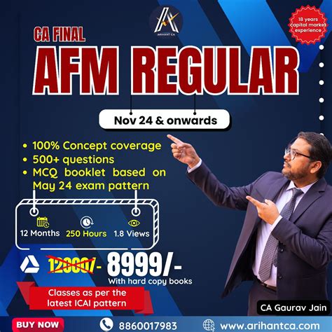 Ca Final Afm Regular Batch New Course New Recording May Nov By Ca