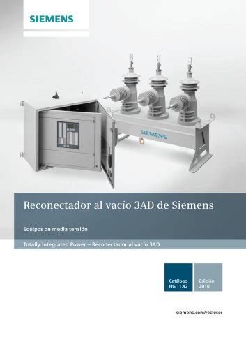 Todos Los Cat Logos Y Folletos T Cnicos Siemens Medium Voltage Power