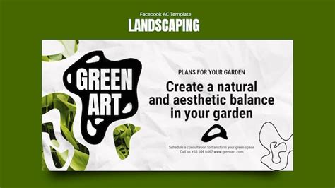 Premium Psd Flat Design Landscaping Service Facebook Template