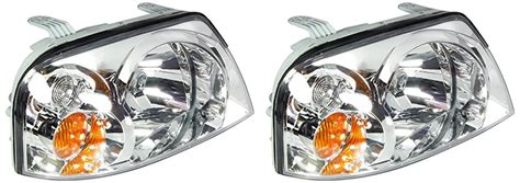 UNO Minda LH RH Headlight Assembly With Bulbs For Hyundai Santro Xing