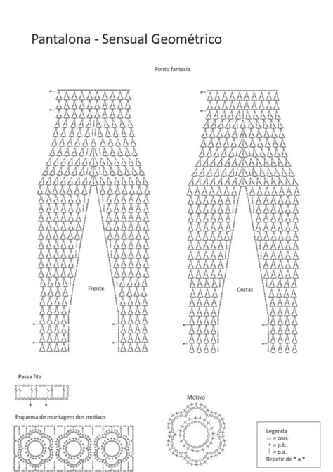 Cal A De Croch Pantalona Fashion Receita E Gr Fico