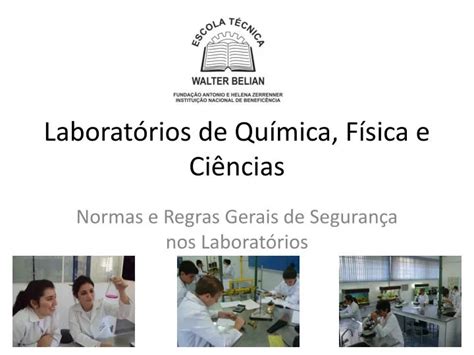 PPT Laboratórios de Química Física e Ciências PowerPoint