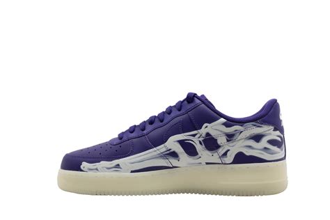 Nike Air Force Low Qs Purple Skeleton Halloween For Sale