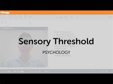 Definition of Sensory Threshold | Chegg.com