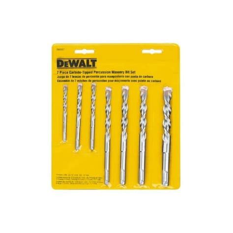 DEWALT DW5207 7 Piece Premium Percussion Masonry Drill Bit Set