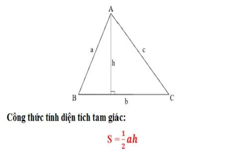 Công thức tính chu vi diện tích hình tam giác Vuông Đều Cân