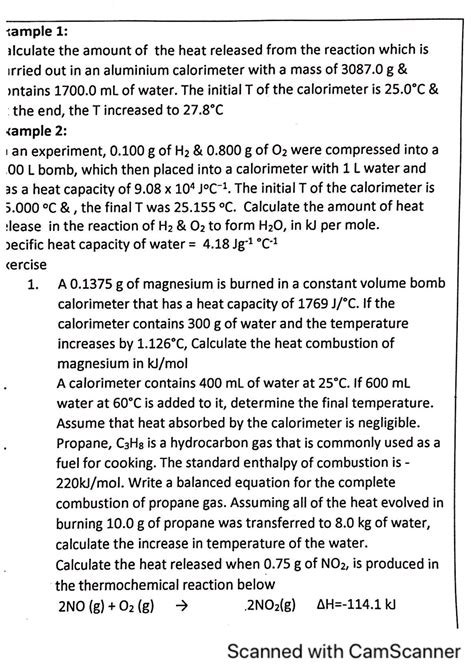 Thermochemistry Chemistry Studocu