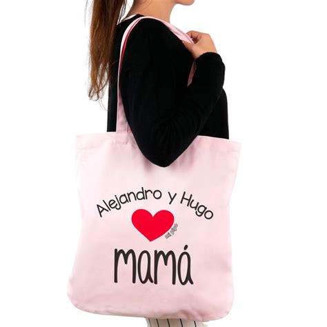 Bolso Algod N Org Nico Personalizado Coraz N Mam Ecobaby