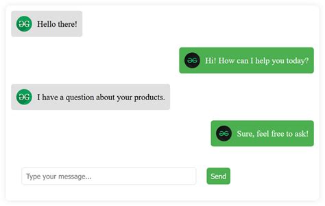 Create A Chatbox UI Template Using HTML And CSS GeeksforGeeks