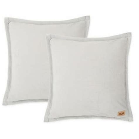 Ugg® Coco Luxe Square Throw Pillows In Glacier Grey Set Of 2 20 X 20