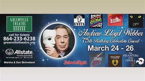 Greenville Theatre Presents Andrew Lloyd Webber S Th Birthday