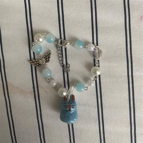 Women S Blue And Silver Jewellery Depop