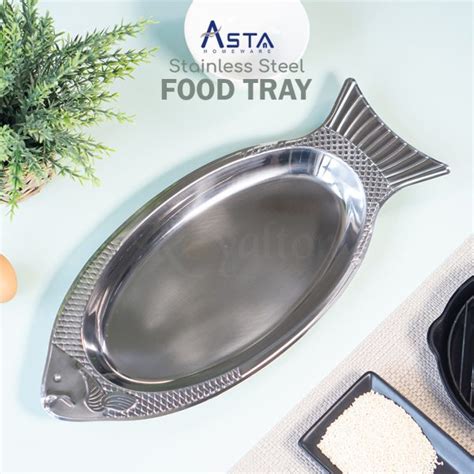 Asta Baki Nampan Saji Food Tray Stainless Steel Bentuk Ikan Cm