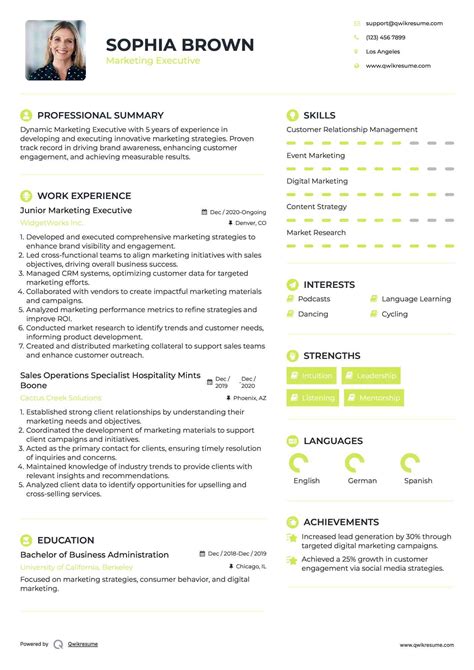 10 Marketing Executive Resume Samples And Templates For 2025
