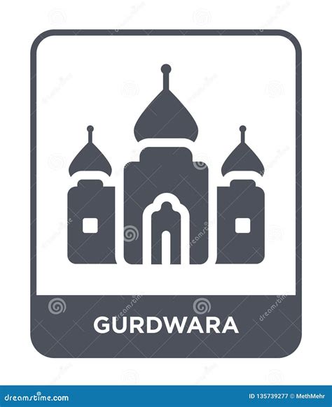 Gurdwara Icon In Trendy Design Style Gurdwara Icon Isolated On White