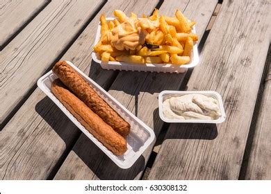 Belgian Fries Sauce Andalouse Frikandel Stock Photo 630308132 | Shutterstock